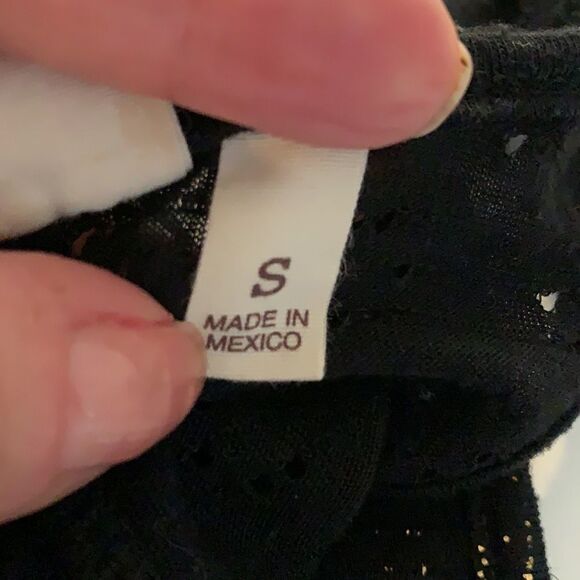 𝅺mudd T-back rocker glam tank top black w/gold embellished floral pattern - Picture 6 of 8